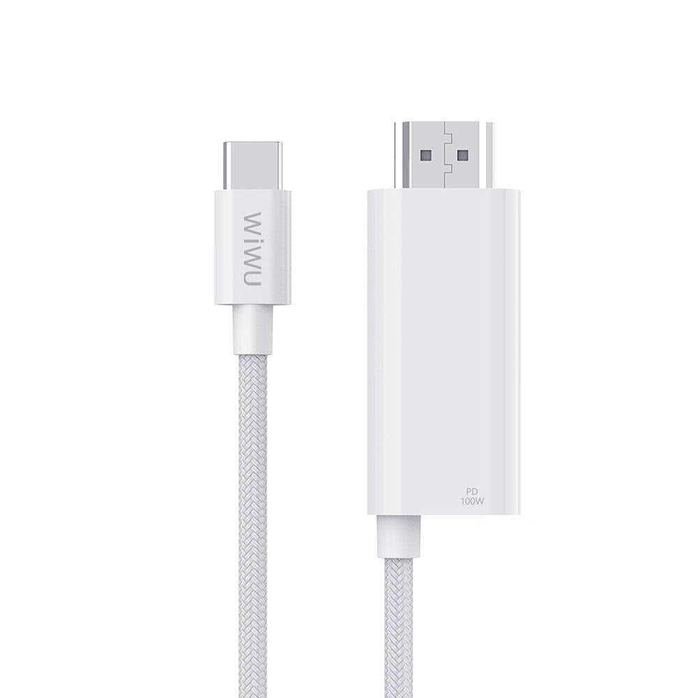 Wiwu Wi-PS001 Type-C to HDMI (4K@60Hz) PD Şarj ve Projeksiyon Kablosu 1.8M Wiwu Wi-PS001 Type-C to HDMI (4K@60Hz) PD Şarj ve Projeksiyon Kablosu 1.8M